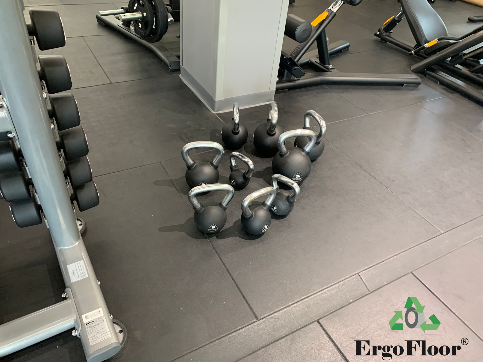 Sàn tập phòng GYM với gạch cao su ErgoFloor