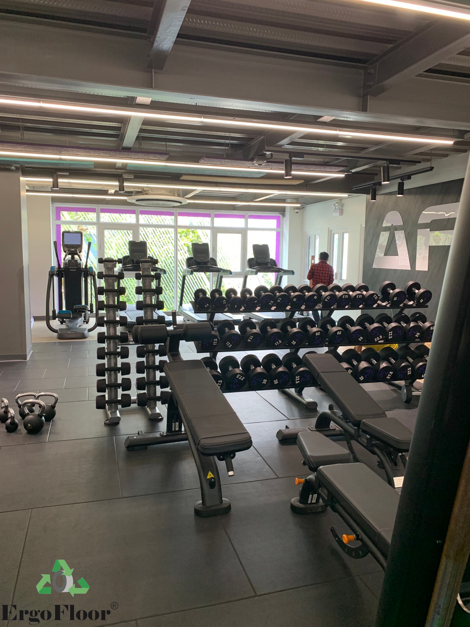 Gạch ErgoFloor lót sàn gym